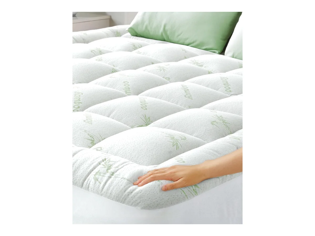Cubrecolchón con comodidad de nube: protección de viscosa de bambú ultrasuave, transpirable y…