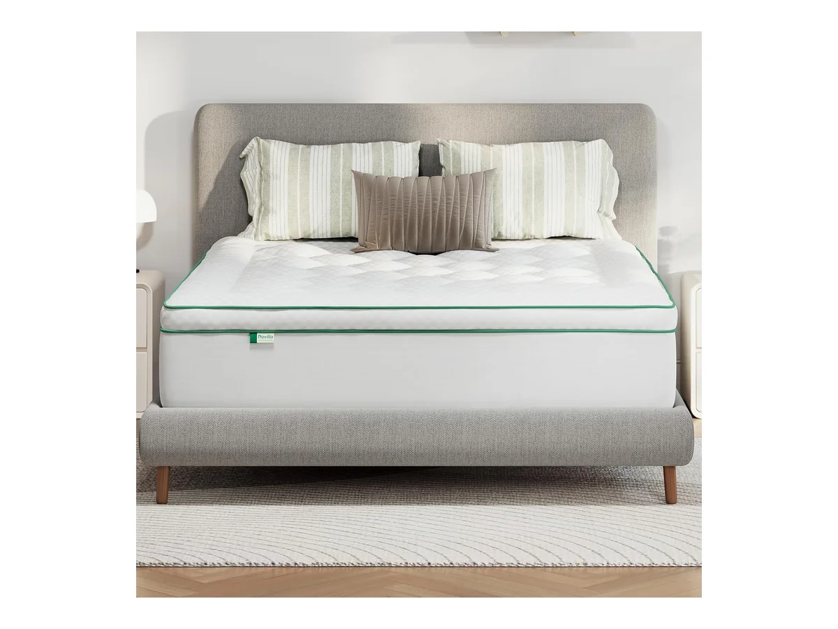 Novilla Sobrecolchon 135x190 cm, Topper Colchón de Microfibra Super Suave