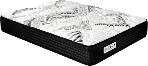 DUÉRMETE ONLINE - Colchón Viscoelástico Híbrido Eco Box con Núcleo de Muelles Ensacados, Confort Óptimo, Firmeza Intermedia, Antiácaros Antibacteriano e Hipoalergénico 150 x 190