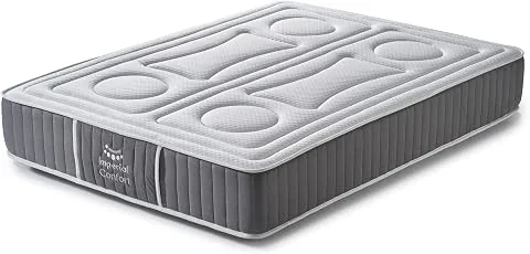 Imperial Confort ViscoBayscent - Colchón Visco Grafeno de espuma con tratamiento BAYSCENT Neutralizer, Transpirable y doble cara (invierno/verano), Blanco - Gris, Grosor 30 cm - 150x190 foto 2