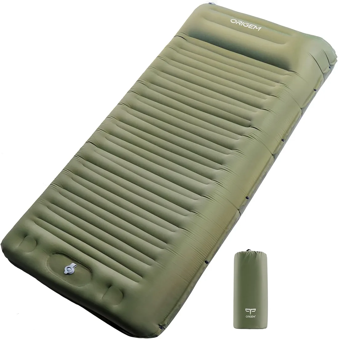 Origem Tapete de Camping autoinflable, tapete de Dormir Mejorado de 14 cm con Bomba integrada, colchón Inflable Ultraligero, Almohadilla de Dormir para Acampar al Aire Libre, mochileros, Senderismo,