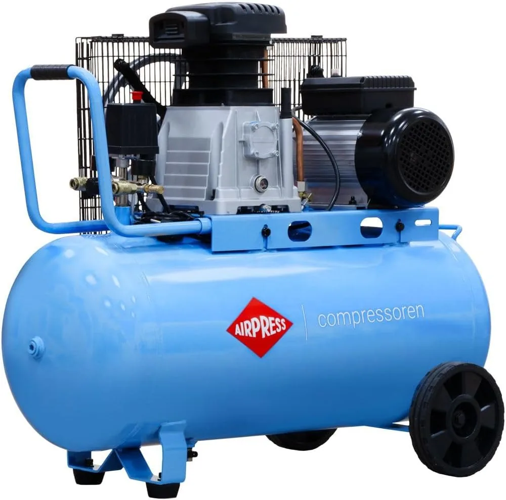 AIRPRESS - Compresor de aire de dos pistones HL 340-90 10 bar 3 CV / 2,2 kW 272 l/min 90 litros foto 2