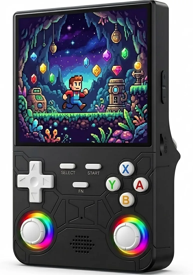 Genzo Consola Portatil Retro R36 Ultra 2026 con 128GB y más de 40.000 Juegos - +30 Emuladores - Pantalla Grande HD IPS de 4 Pulgadas - Bateria 3500mah