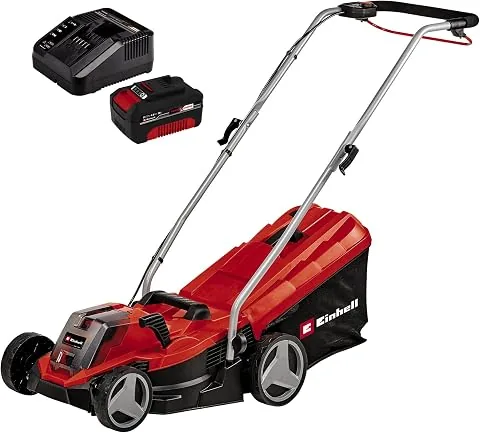 Einhell Cortacésped con batería GE-CM 18/33 Li Kit | PXC | 18 V | corte 33 cm | máx. 200 m² | Brushless | cesto 30 l | alt foto 3