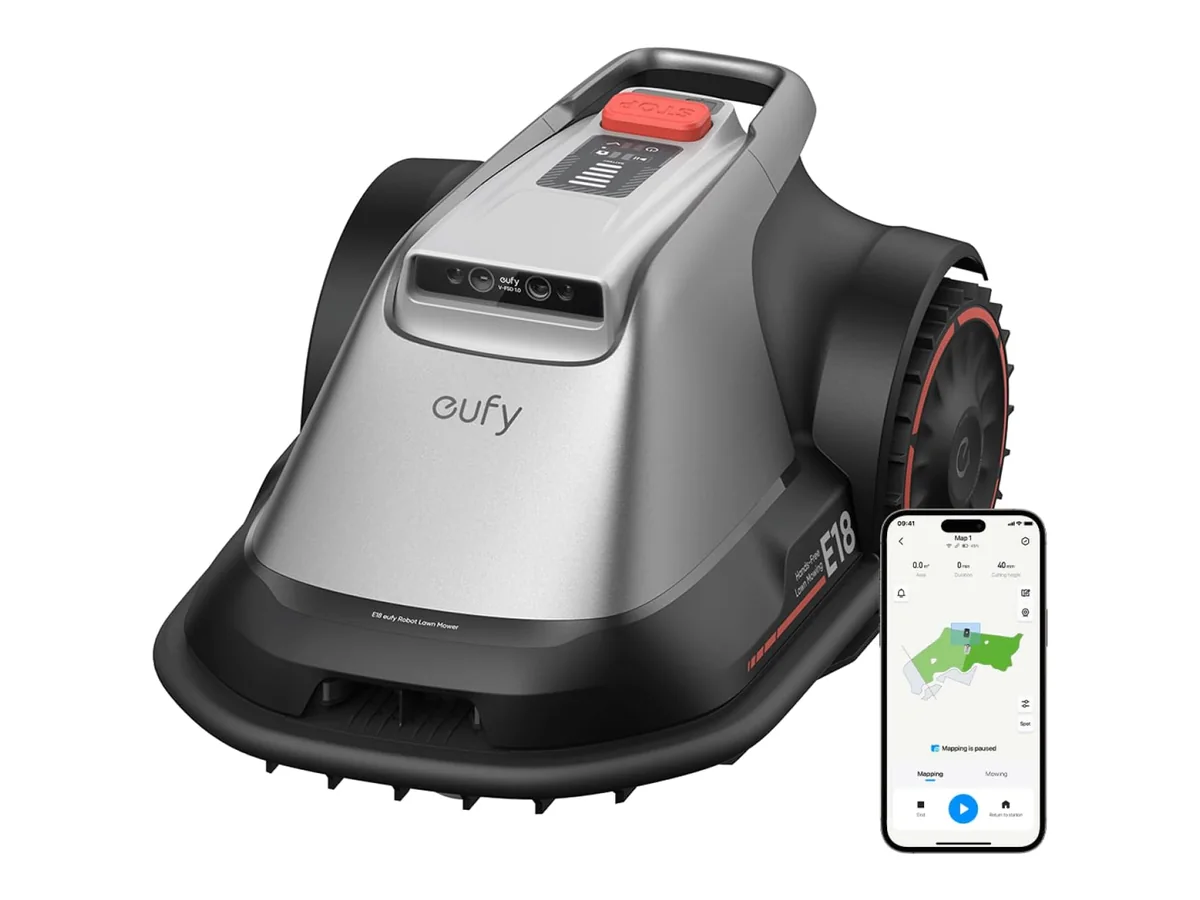 eufy Robot cortacésped E18 sin cable de limitación, Sin fallas de señal, sin RTK, Tecnología TrueVision,…