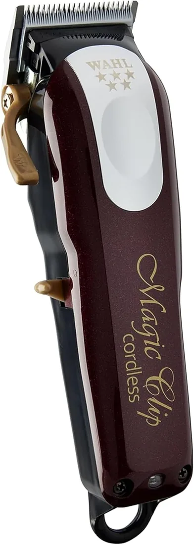 Wahl Cordless Magic Clip - Cortapelos para Difuminar - Máquina de Cortar Pelo para Hombre, Rojo