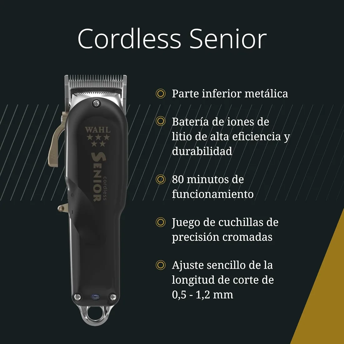 Wahl Cordless Senior - Cortapelos Profesional - Uso con/sin Cable - Máquina de Cortar Pelo Potente y Rápida para un Corte de Precisión foto 2