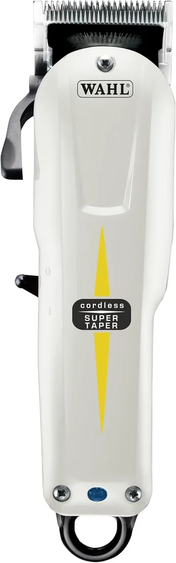 Wahl Cordless Super Taper - Cortapelos Profesional de Red - Máquina de Cortar Pelo para Eliminar Volumen y Perfilar, Negro/Blanco