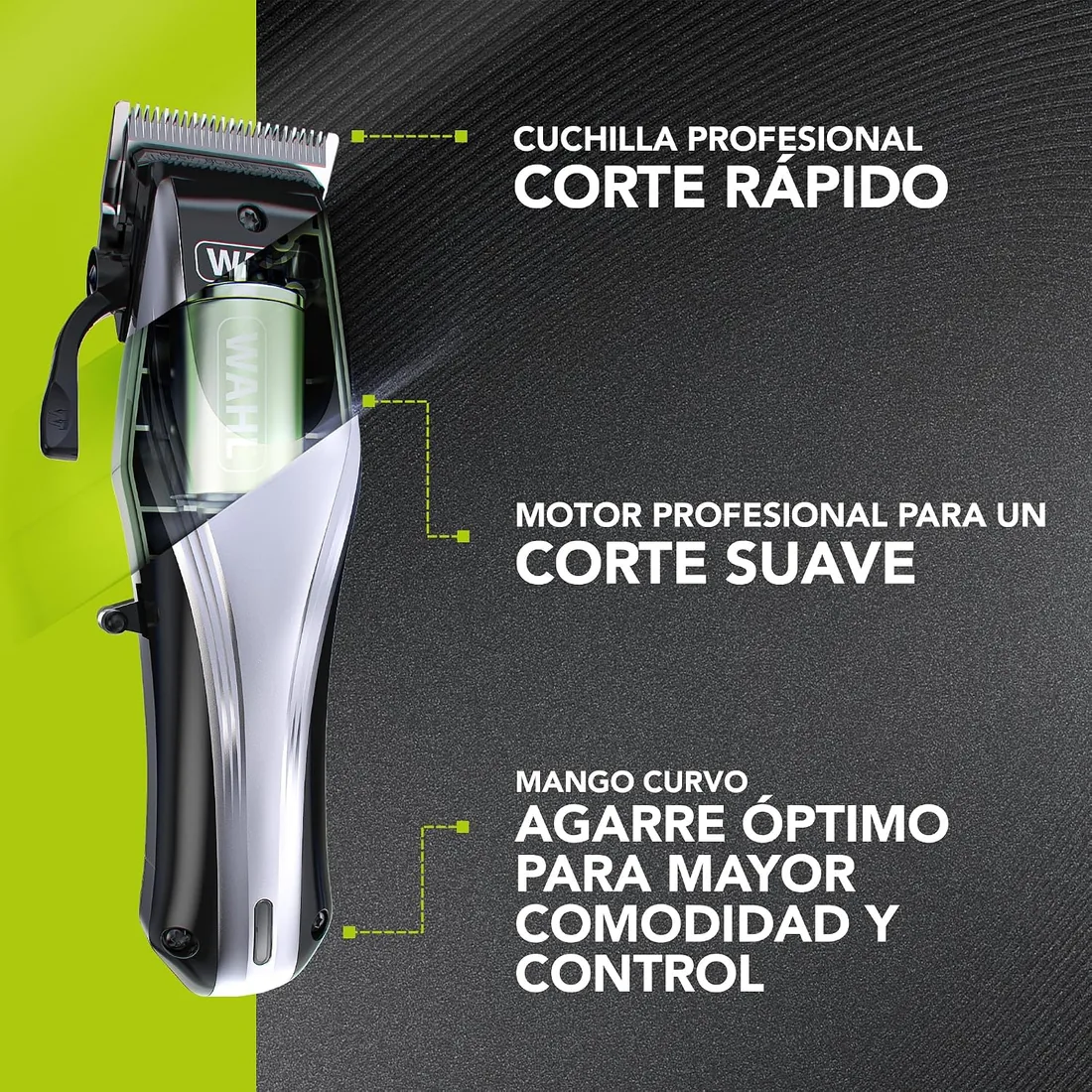 Wahl Rapid Clip Cortapelos Inalámbrico para Hombre con Palanca de Ajuste foto 3