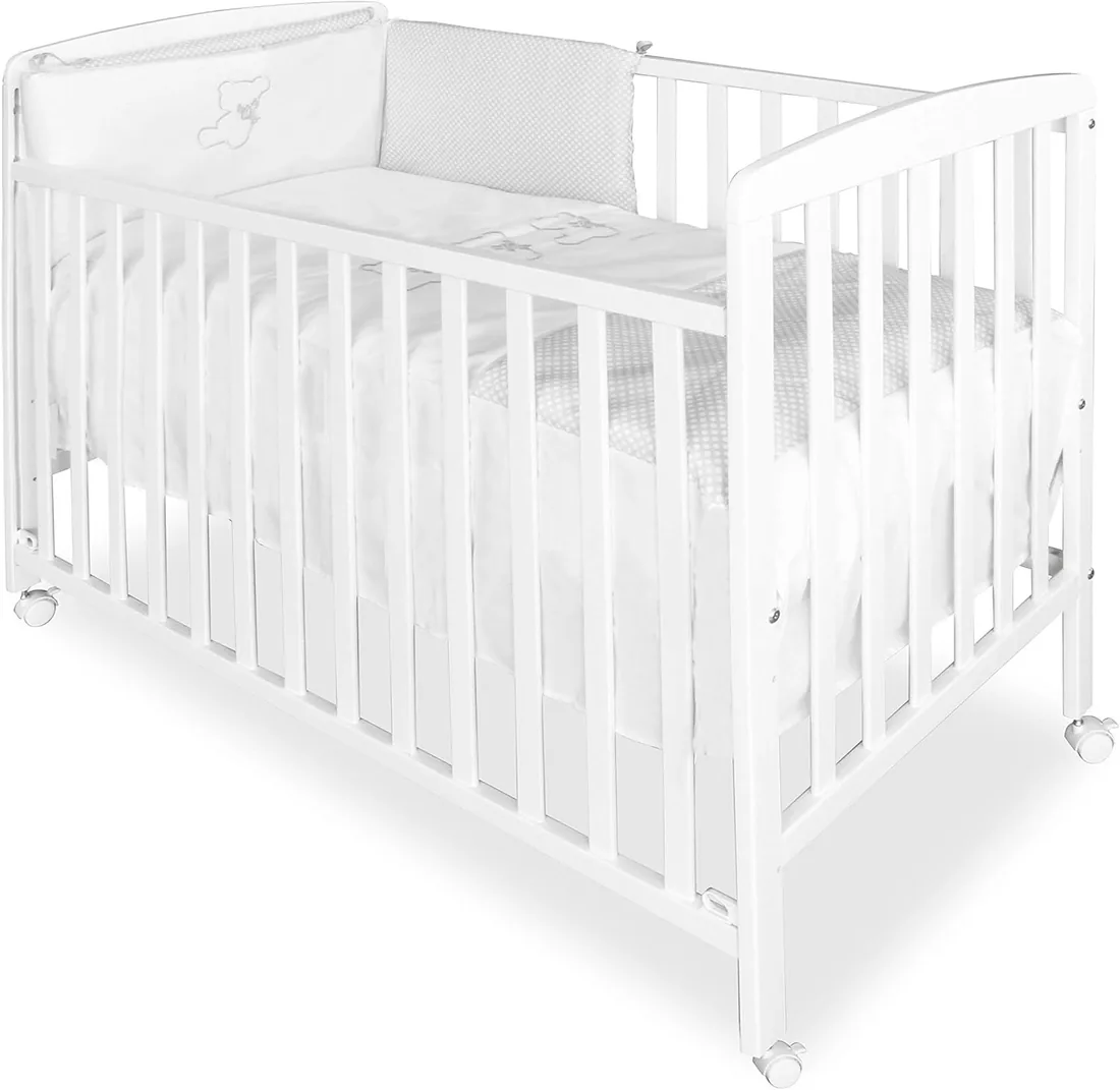 Asalvo 12371 - Cuna de madera, 120 x 60 cm, color blanco