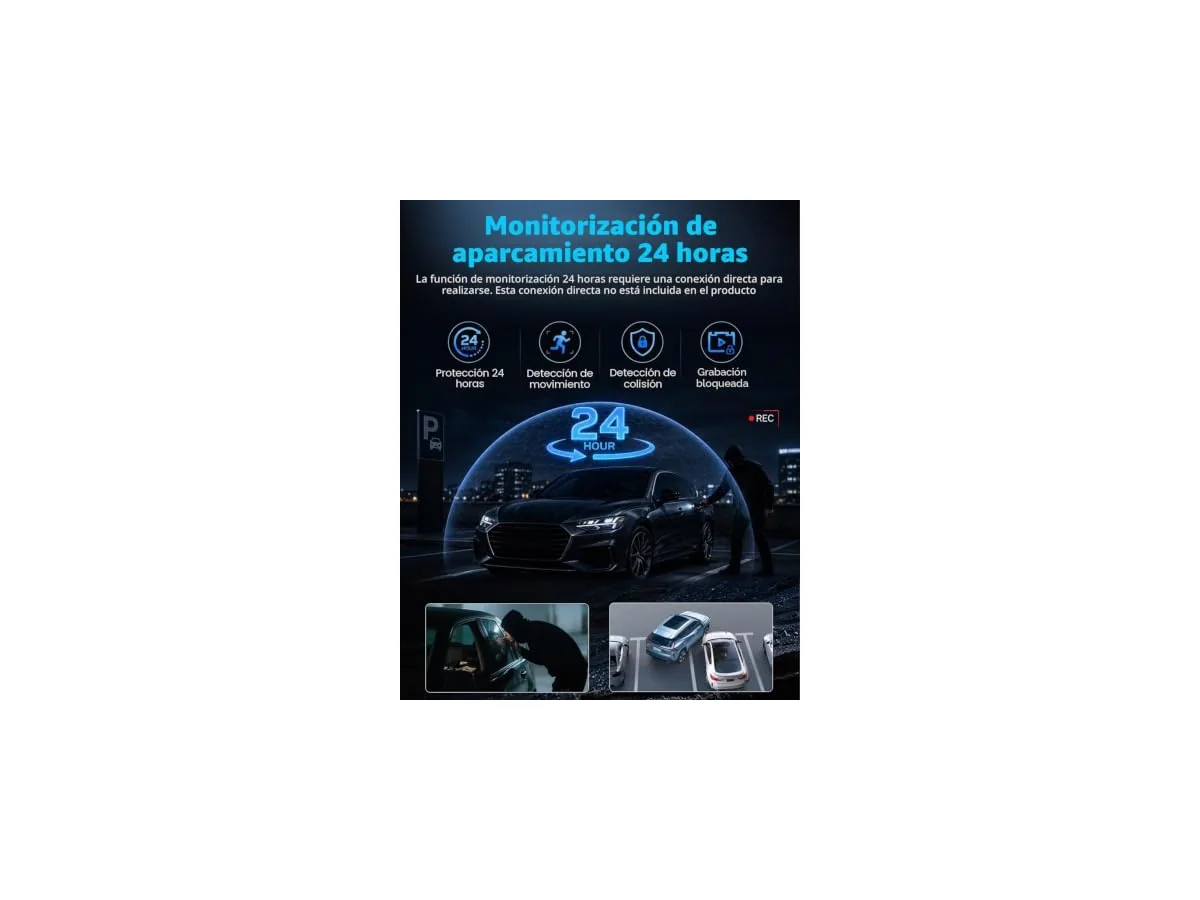 NHOPEEW Dashcam 360° Canales para Coche con 1080P Cámara Frontal foto 3