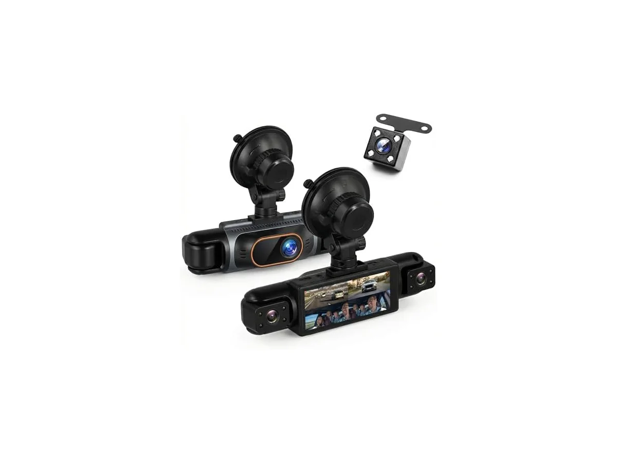 Rimoody 360° 4 Canales Dashcam para Coche, 4 1080P Delantera y Trasera Izquierda Derecha, 3.16 Pulgadas…