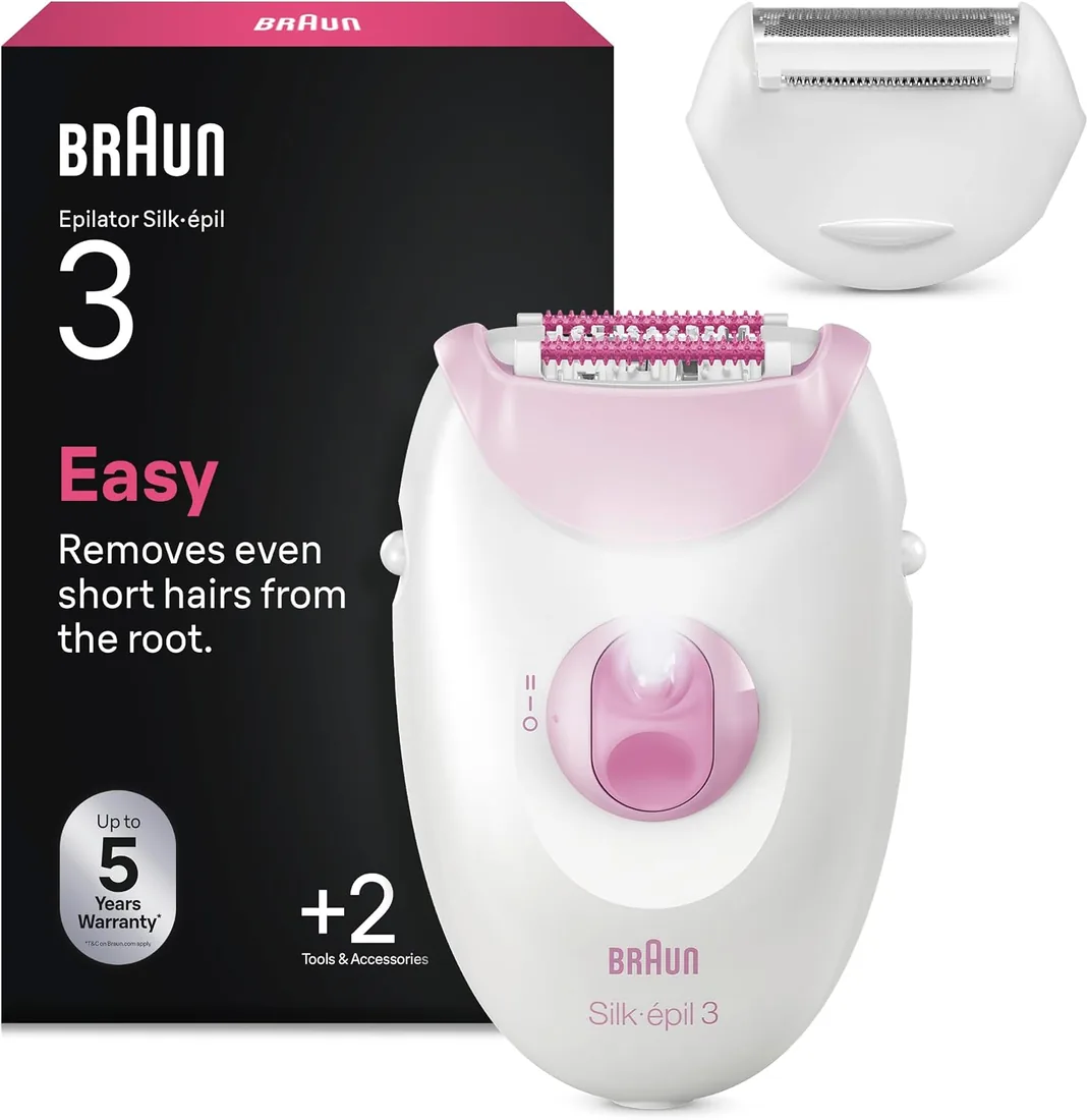 Braun Silk·épil 3 Depiladora Eléctrica Mujer, 3-032, Rosa foto 2