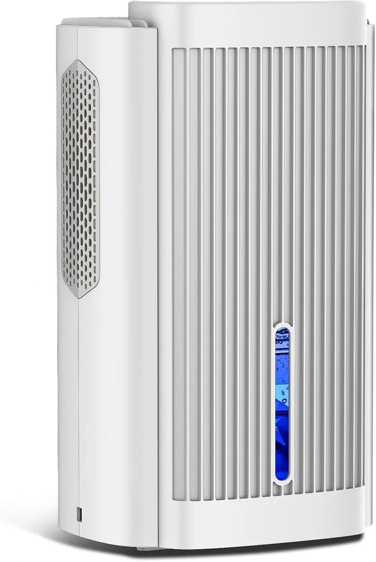 Deshumidificador Eléctrico 2,5 L para Casa, Absorbe Humedad Silencioso (<28 dB), Deshumidificador de Humedad para Dormitorio, Baño y Armario, Modo Sueño, Luz LED, Apagado Automático, Blanco foto 3