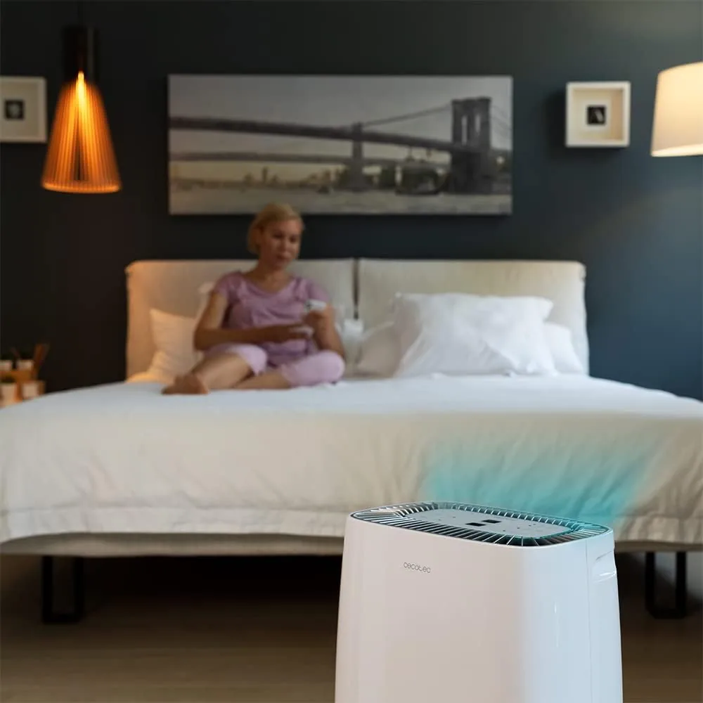 Cecotec Deshumidificador Big Dry 4000 Expert Connected. Control Wifi, 10L/día, Depósito extraíble 2,5L, Cobertura 105m3/h, Gas R290, Silencioso, Humedad 40% a 80%, Pantalla LED, Apagado Automático foto 2