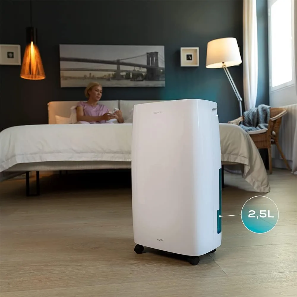 Cecotec Deshumidificador Big Dry 4000 Expert Connected. Control Wifi, 10L/día, Depósito extraíble 2,5L, Cobertura 105m3/h, Gas R290, Silencioso, Humedad 40% a 80%, Pantalla LED, Apagado Automático foto 3