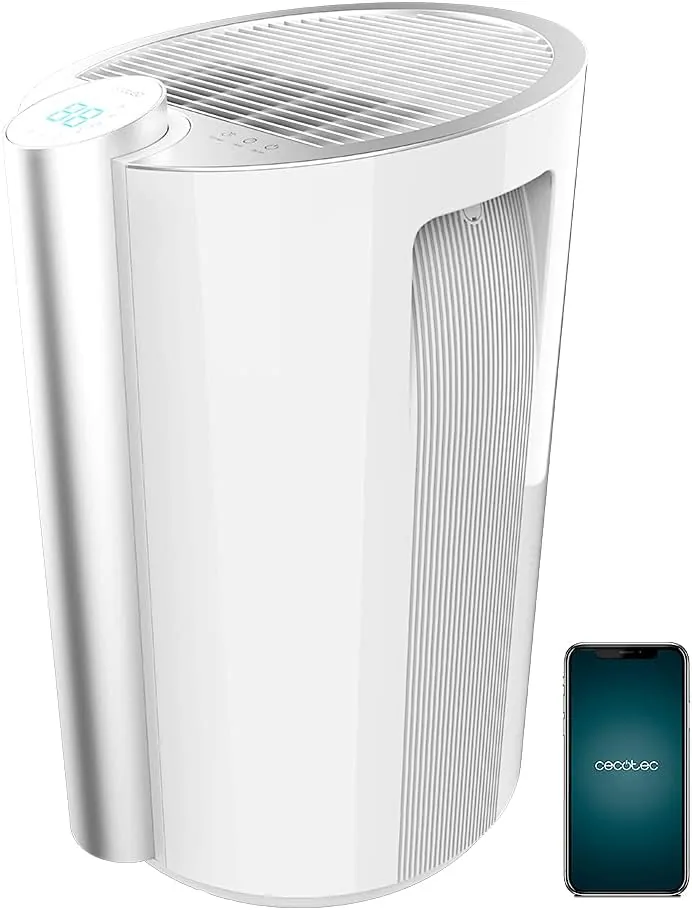 Cecotec Deshumidificador Big Dry 9000 Professional Connected. Temporizador 12h, 20L/día, Depósito extraíble 4,5L, Cobertura 250 m3/h, Gas R290, Silencioso, Ajuste Humedad, Control Wifi
