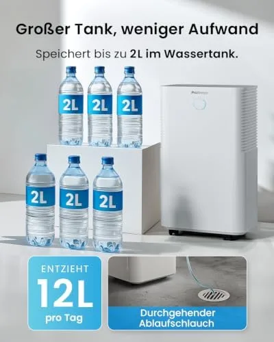 Pro Breeze OmniDry Deshumidificador 12L con Modo Secadora foto 3