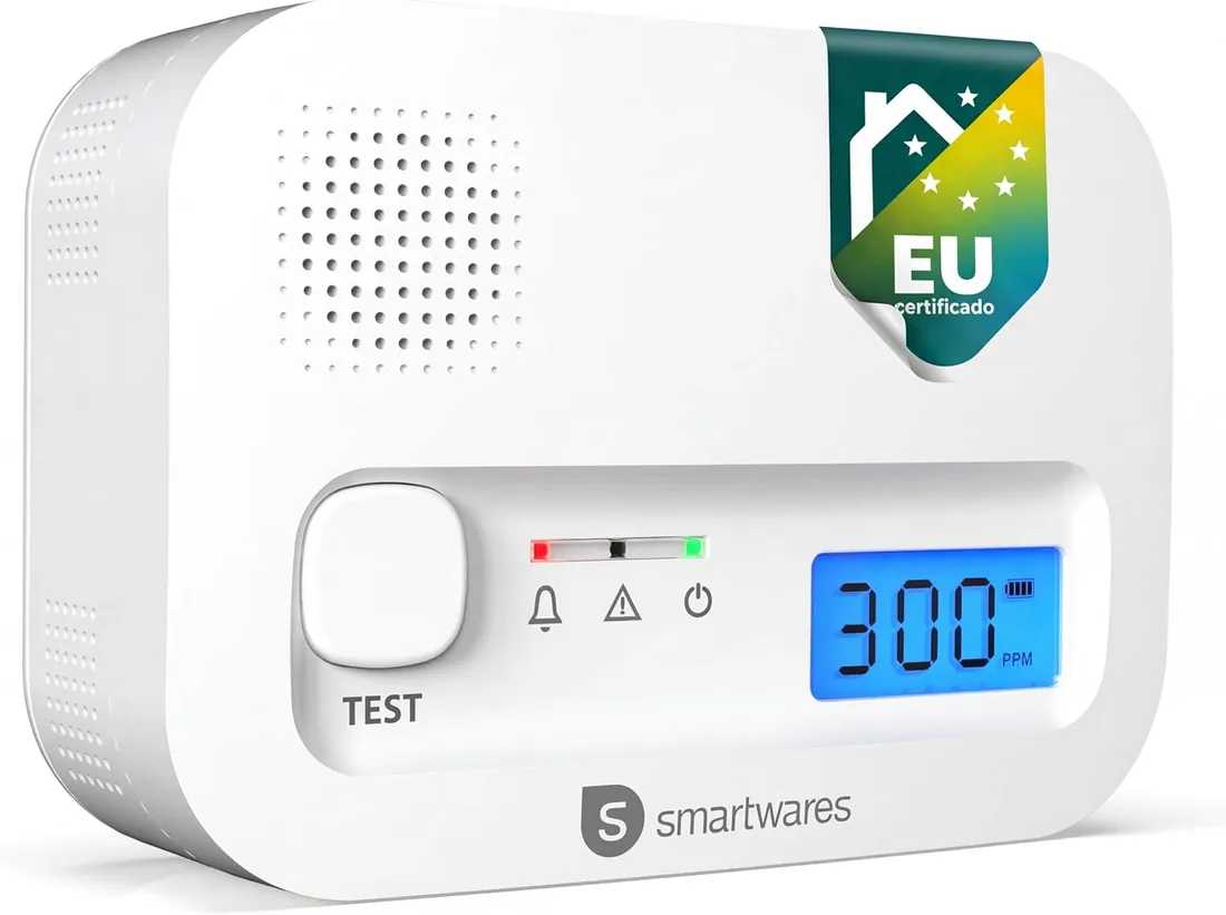 Smartwares Detector de monóxido de Carbono - Sensor de 10 años - con Pantalla y botón de Prueba - FGA-13041 foto 3