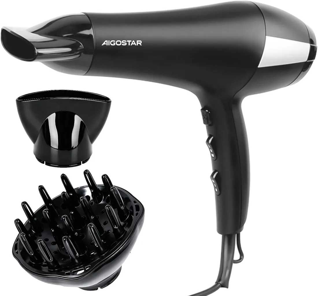 Aigostar Secador de Pelo Profesional 2400W Iónico Antiencrespamiento foto 3