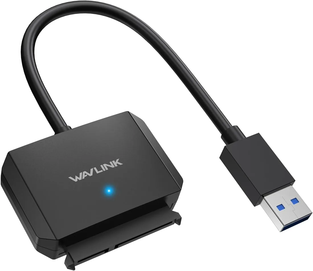 WAVLINK Adaptador USB 3,0 a SATA para SSD y HDD de 2,5 Pulgadas (USB a SATA)