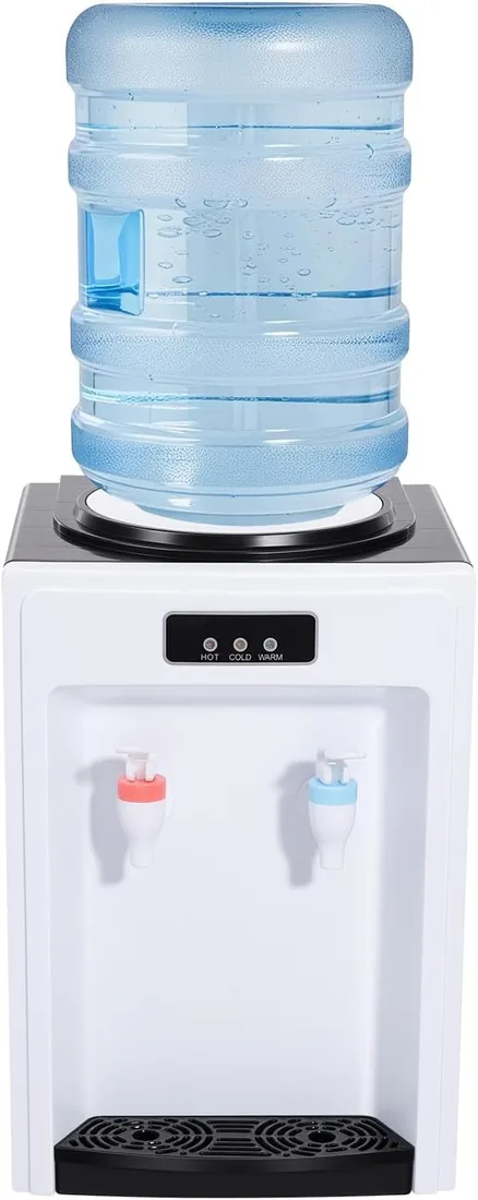 Dispensador de agua eléctrico con refrigeración, dispensador de agua automático, dispensador de agua caliente y frío para oficina en casa, 550 W, temperatura de calentamiento ≥ 194 °C, temperatura de