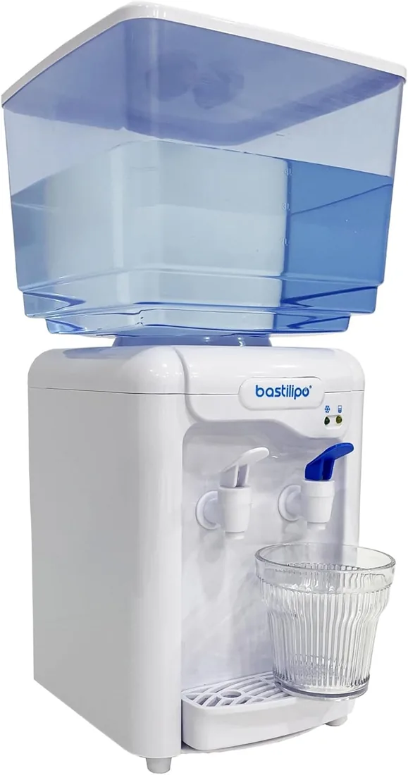 RIOFRIO, Dispensador de agua fría, depósito de 7 litros, 65W, Blanco, Plástico