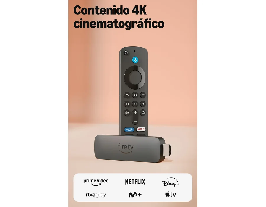 Amazon Fire TV Stick 4K Plus, compatible con Wi-Fi 6, Dolby Vision, Dolby Atmos y HDR10+, encuentra series más rápido con Alexa+
