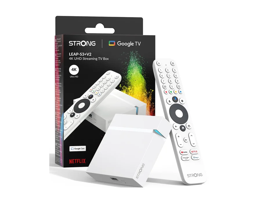 STRONG Leap-S3+V2 Streaming Smart TV Box 4K UHD, Blanco