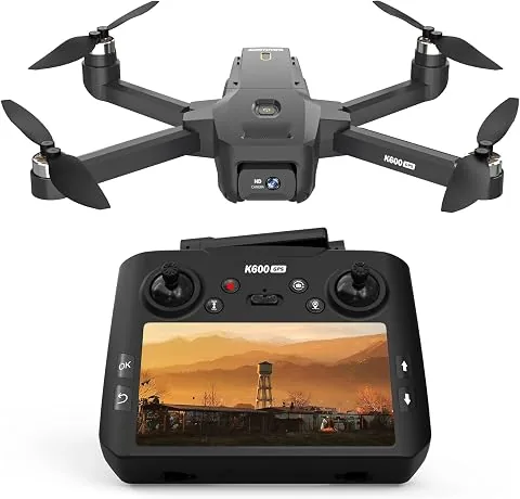 FPV GPS Drone con EIS Camara 4.5" HD Pantalla Control Remoto para Adultos y Principiantes,Al Track&Orbit Mode,Drone con Seguimiento Automatico,Control Gravedad por Gestos Retención, Menos de 249g