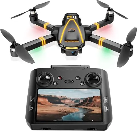 H11 GPS Drones con Cámara 4k para Adultos(control remoto pantalla) FPV drone para Adultos, Motor sin Escobillas, regreso automático,Tiempo de vuelo prolongado, menos de 249 g, C0