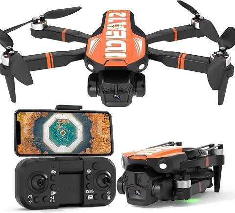 LE-IDEA GPS Drone con Cámara 4K para Adultos, Drones Profesionales Transmisión WiFi 5G, Retorno Inteligente a Base GPS Modo de 3 Velocidades, RC Quadcopter con Motor Sin Escobillas para Principiantes