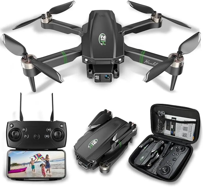 Drones con Camara 1080P Adultos, Dron para Adultos/Niños 1080P Quadcopter RC Drones Plegable, Aterriza con Un Clic, 3D Flip. Regalos para Niñas/Niños, 3 Baterías foto 3