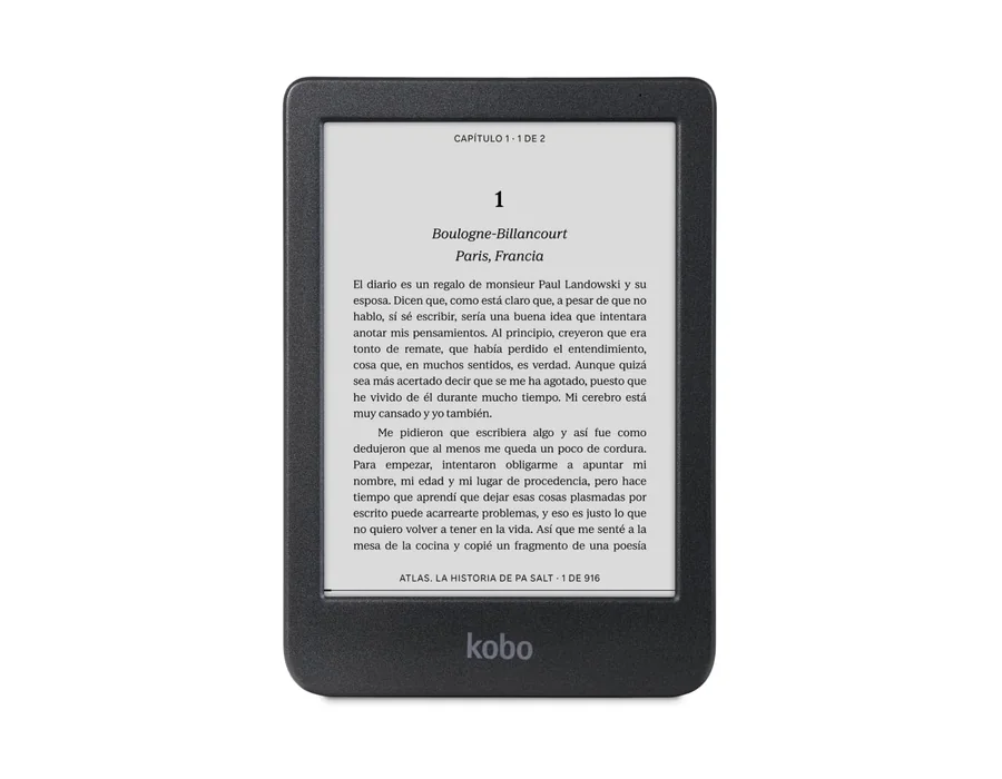 Kobo Clara BW | eReader | Pantalla táctil antirreflejos de 6” con ComfortLight Pro | Opción de Modo Oscuro | Audiolibros | Resistente al Agua | 16 GB de Almacenamiento | Negro