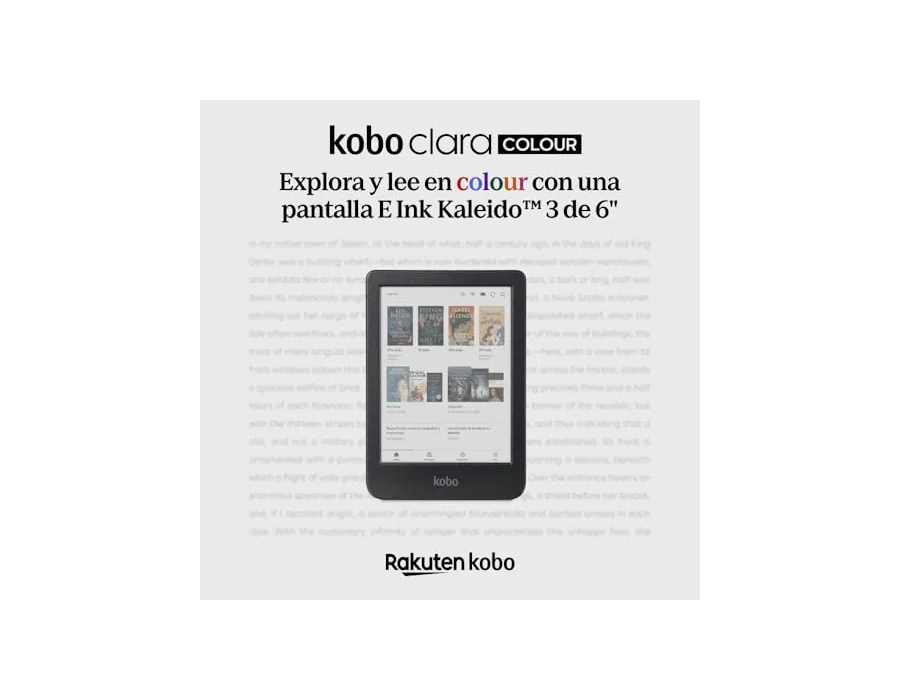 Kobo Clara Colour | eReader | Pantalla E Ink Kaleido™ 3 en Color de 6” sin Reflejos | Opción de Modo Oscuro | Resistente al Agua | Audiolibros | 16 GB de Almacenamiento | Negro foto 3