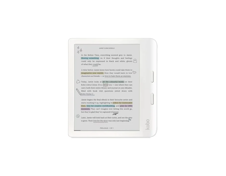 Kobo Libra Colour eReader | Pantalla E Ink Kaleido™ 3 de 7" | Temperatura del Color y Brillo Ajustables | Reducción luz Azul | eBooks y AudioBooks | Memoría 32 GB | Resistente al A — Ref. GK79 foto 2