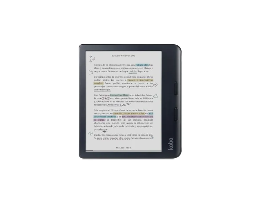 Kobo Libra Colour eReader | Pantalla E Ink Kaleido™ 3 de 7" | Temperatura del Color y Brillo Ajustables | Reducción luz Azul | eBooks y AudioBooks | Memoría 32 GB | Resistente al A — Ref. 465Z foto 2