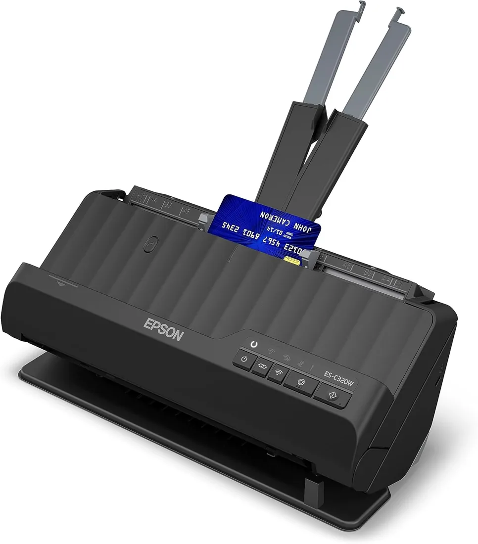Epson ES-C320W, Escáner Vertical de Documentos A4, USB, WiFi, Alimentador Automático de Documentos, escaneado Doble Cara (dúplex), Color Negro foto 2