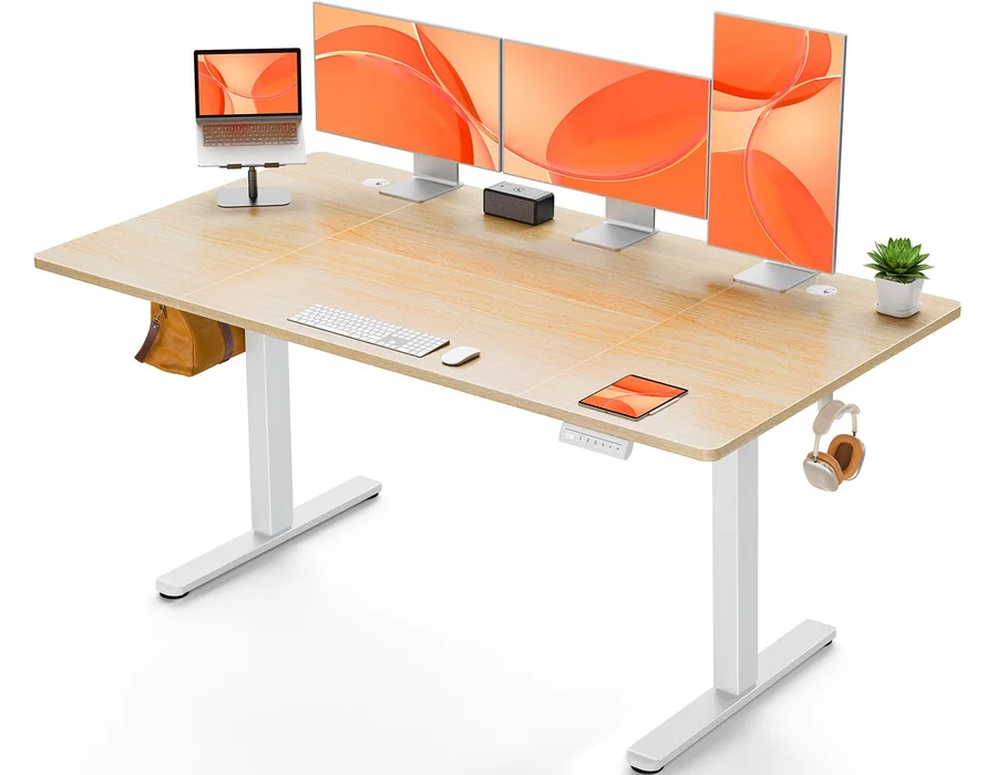 ErGear Escritorio Elevable Eléctrico, 140x70cm, Natural