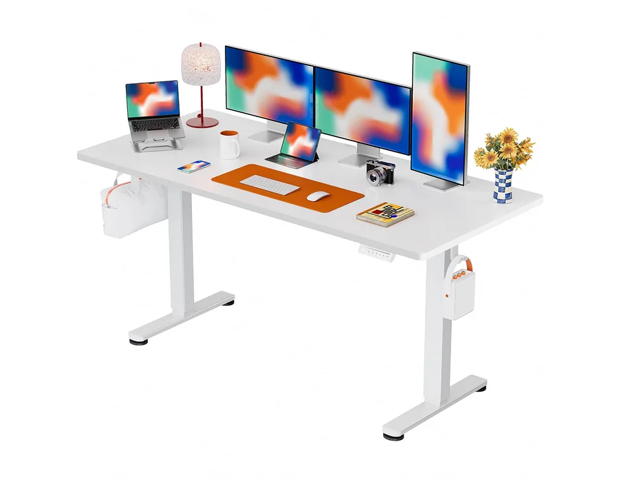 ErGear Escritorio Elevable Eléctrico, 160x80cm, Blanco