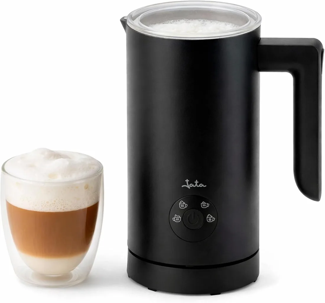 JATA JECL5501 - Espumador de Leche Eléctrico 5 en 1 con Calentador, Espuma Caliente y Fría, 150 ml para Espumar / 300 ml para Calentar, Jarra Antiadherente, Base 360°, Desconexión Automática, 500 W foto 3