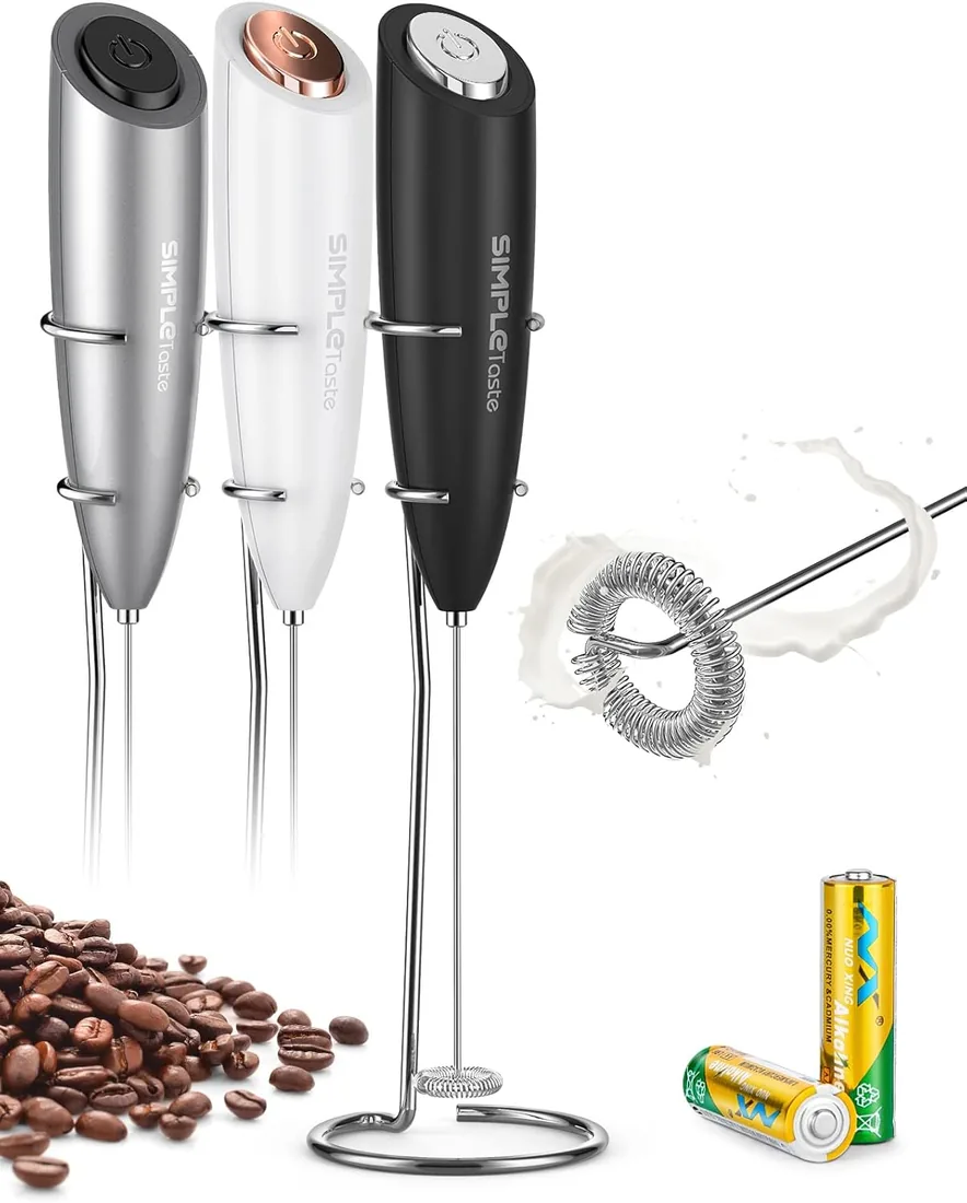 SIMPLETASTE Espumador de Leche Eléctrico de Mano