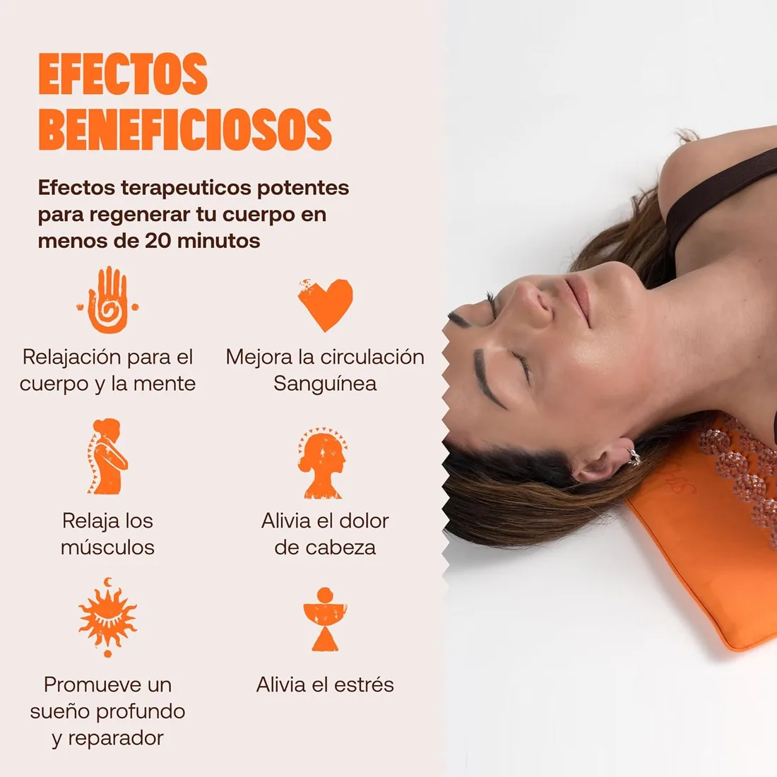 ShaktiMat [La original] Esterilla y Almohada de acupresión - Algodón orgánico - Fabricación ética - Relajación y masaje en la espalda, la cervical, los piernas, los pies - Verde Salvia foto 2