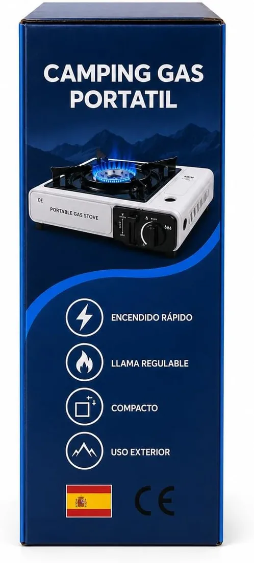 Camping Gas Portatil Blanco, Hornillo Camping Portátil, Cocinal, Infernillo, Fogareiro, Estufa Gas Exterior foto 3