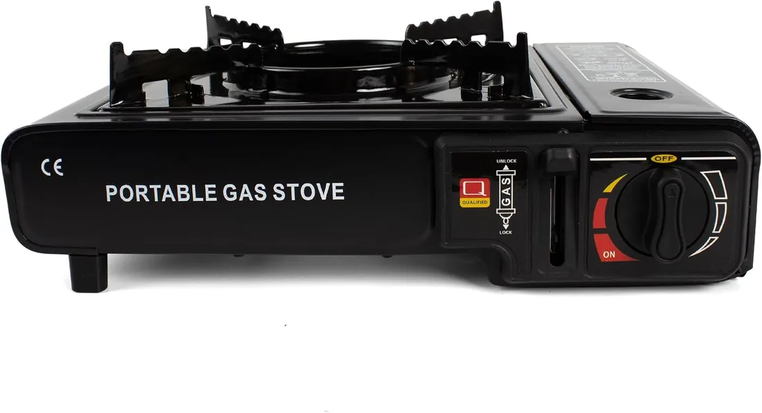 Hornillo Portátil de Gas para Camping, Cocina - Estufa Compacta para Acampada, Picnic y Senderismo, Cocina Portátil para Exterior Compatible con Cartuchos de Gas Butano y y Bombona de Gas foto 3