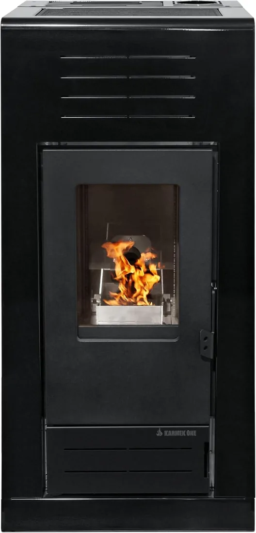 EIDER BIOMASA Estufa de Pellets VENERE – 10,8 kW – Rendimiento 90% – Tolva 16 kg – Hasta 315 m³ – Programación Semanal – Display Digital – Salida 80 mm – Clase Energética A+ foto 2