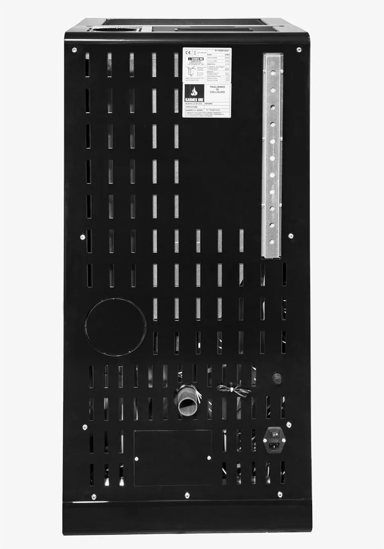 EIDER BIOMASA Estufa de Pellets VENERE – 10,8 kW – Rendimiento 90% – Tolva 16 kg – Hasta 315 m³ – Programación Semanal – Display Digital – Salida 80 mm – Clase Energética A+ foto 3