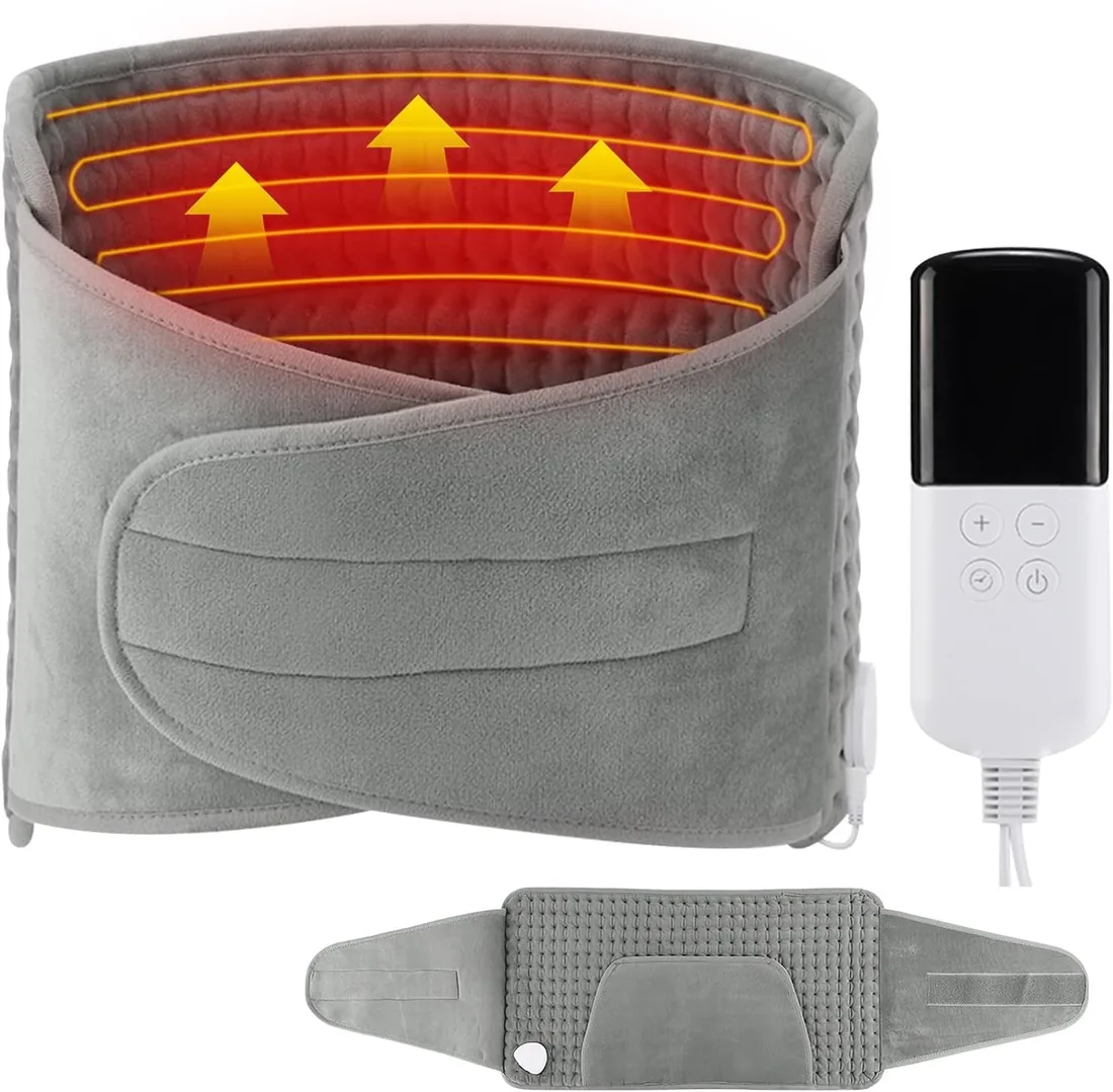 Faja lumbar calefactora con 10 niveles temperatura y 4 ajustes de tiempo | termoforo eléctrico para la espalda, lavable, para espalda, cuello, hombros, abdomen 122 x 30 cm foto 2