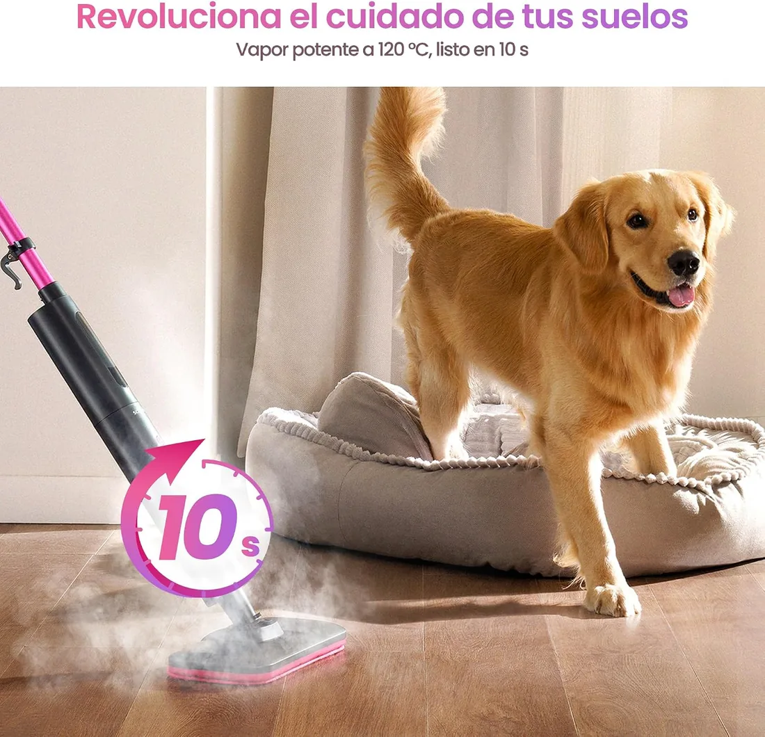 Schenley Mopa a vapor ligera para suelos duros y alfombras foto 2
