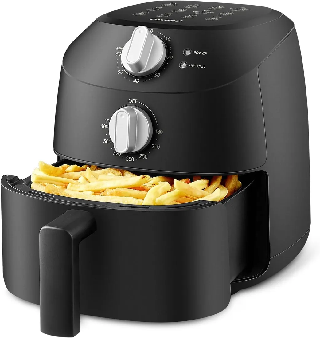 Midea Freidora de Aire 2L, Air Fryer sin Aceite, 10 Programas Automáticos, Temporizador, Función de apagado automático, Fácil de Limpiar, sin BPA, 1150W, Negro